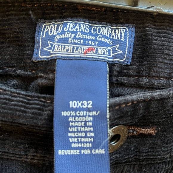 Ralph Lauren Polo Jeans Company Corduroy Flare/Wide leg pant size 10X32 - Picture 5 of 5